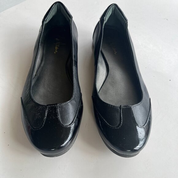 Cole Haan Black Leather Comfort Shoes Slip On Flats Womens‎ Size 6B - Picture 2 of 6